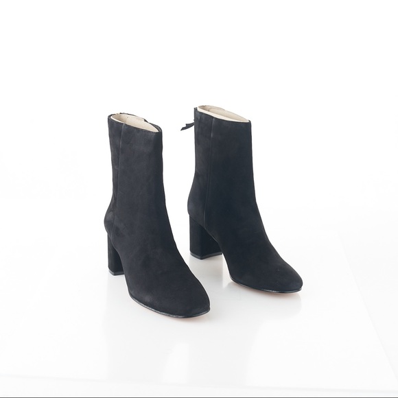 J. Crew Shoes - J. Crew Willa Kid Suede Zip Back Ankle Boots Black